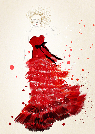 Fashion illustration art by Sandra Suy