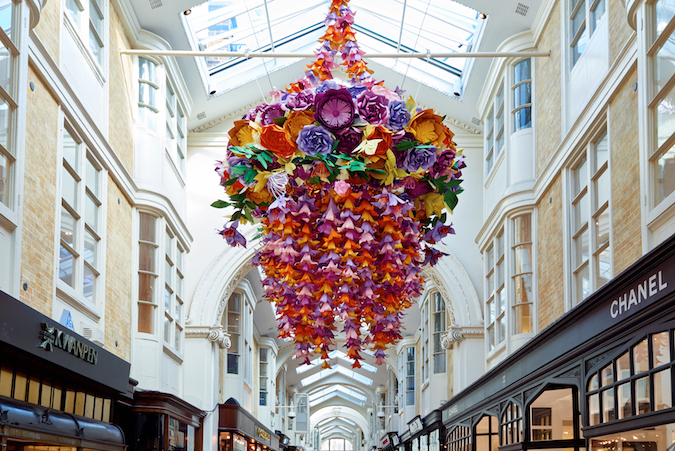 Floral Paper Chandeliers By Artist Zoe Bradley