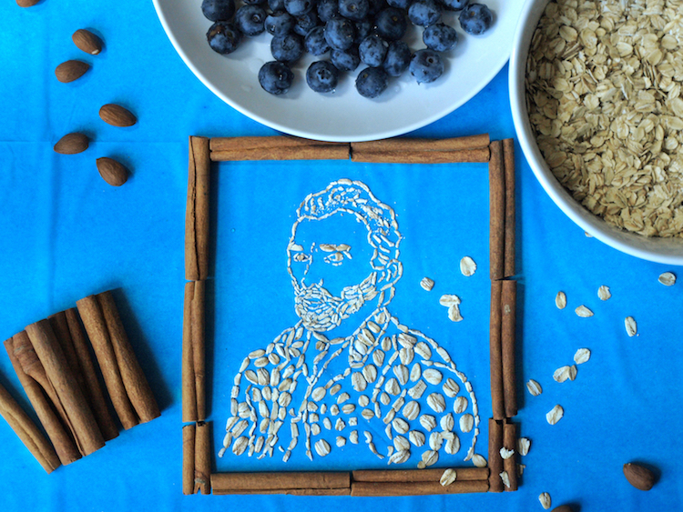 Artist Sarah Rosado Recreates Famous Paintings with Oatmeal