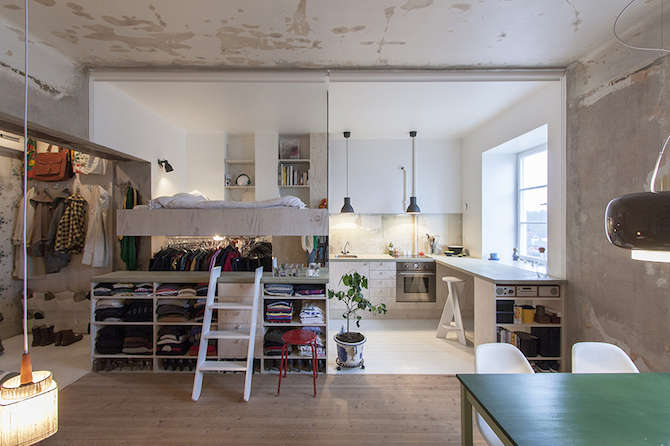 Storage Room Turned into Beautifully Organized and Functional Apartment