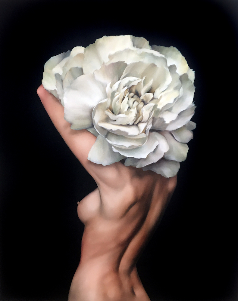 London-based artist Amy Judd creates stunning paintings that feature female figures with flowers, feathers and birds.