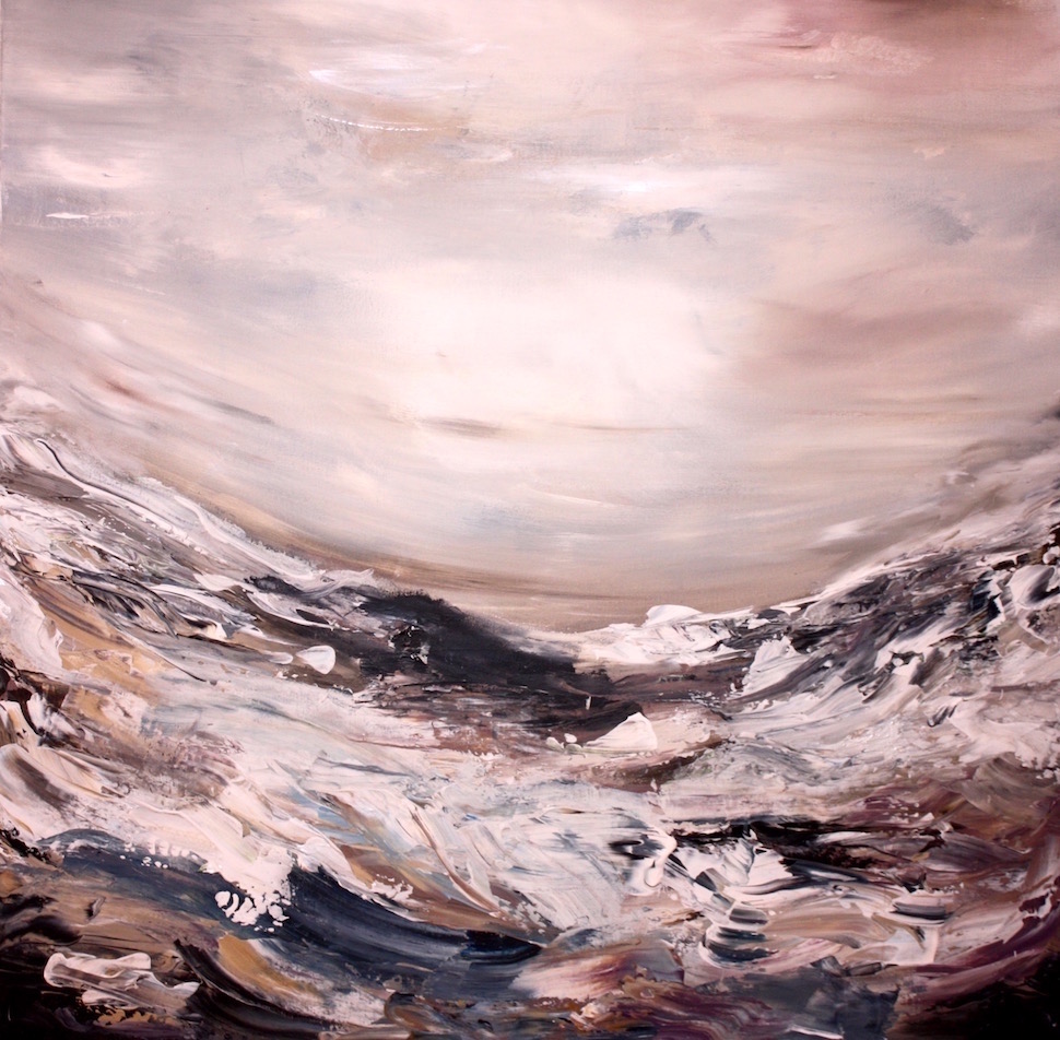 Abstract Expressionist "Seascape" Paintings by Artist Rana Maghlouth Convey Human Emotions via Ocean Waves