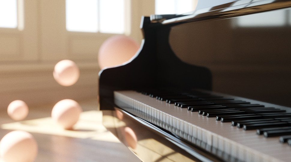 Digital Artist Federico Picci Visualizes Musical Notes As Charming Pink Bubbles