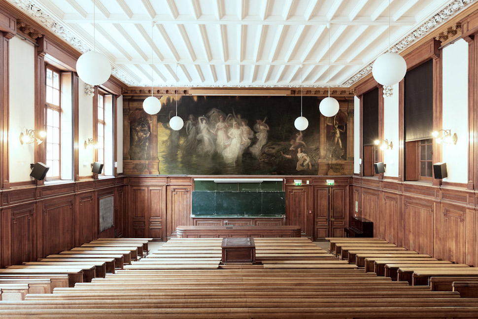 Stunning photographs of La Sorbonne in Paris, France: Paris-based photographer Ludwig Favre captures beauty of amphitheaters at the Paris-Sorbonne University.