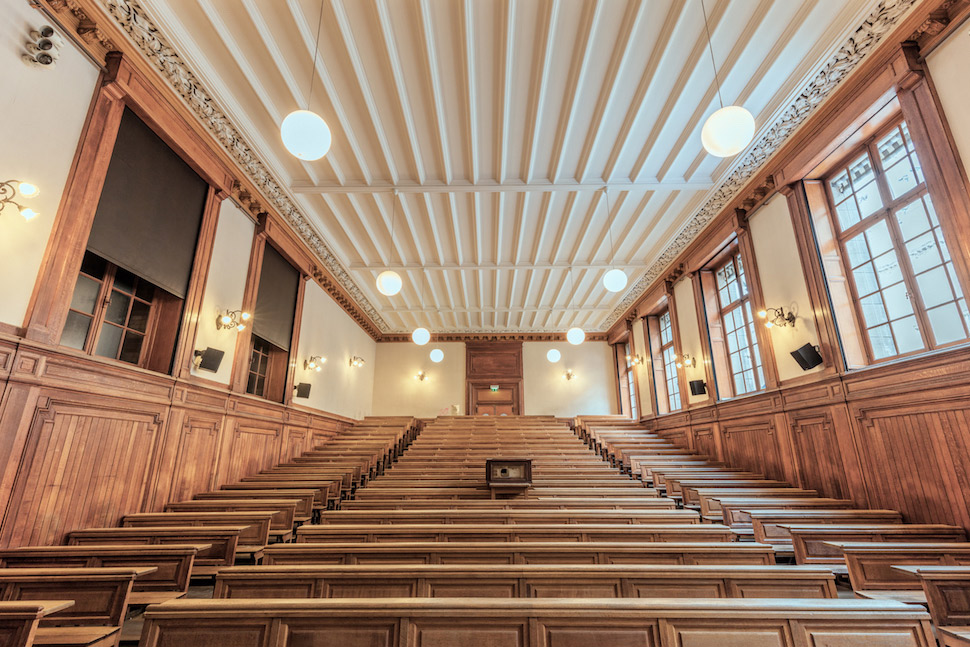 Stunning photographs of La Sorbonne in Paris, France: Paris-based photographer Ludwig Favre captures beauty of amphitheaters at the Paris-Sorbonne University.