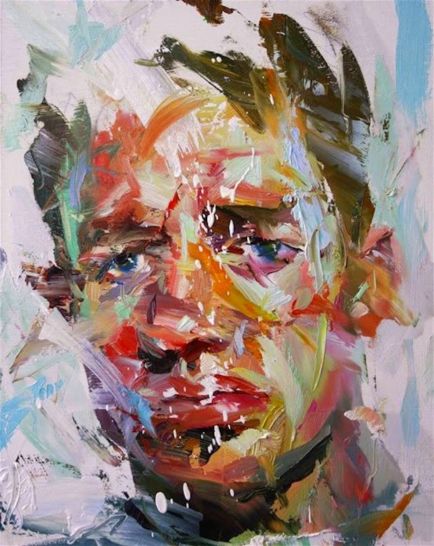 It is captivating to see how Paul Wright’s sharp, rough paint strokes come together to create such soothingly elegant depictions of people and places.