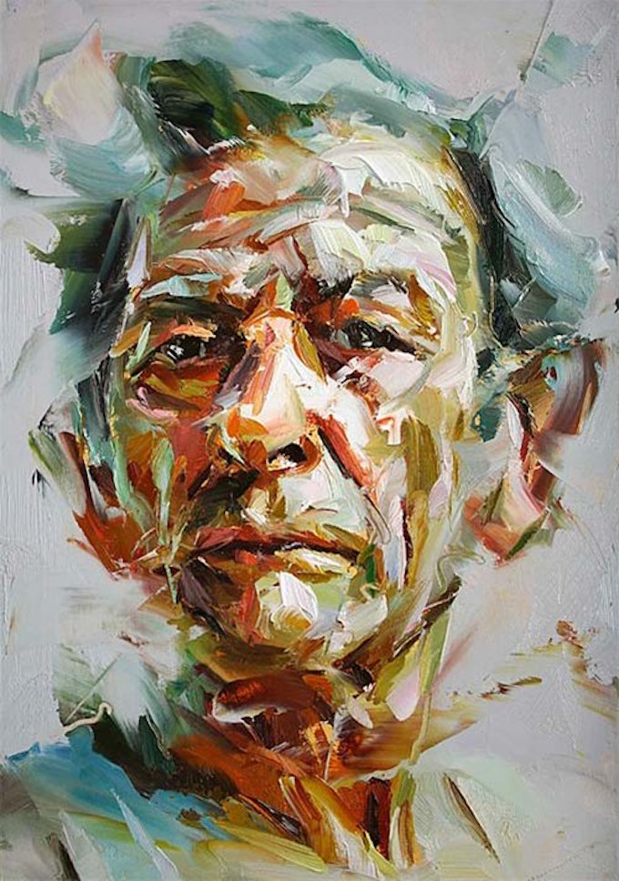 It is captivating to see how Paul Wright’s sharp, rough paint strokes come together to create such soothingly elegant depictions of people and places.